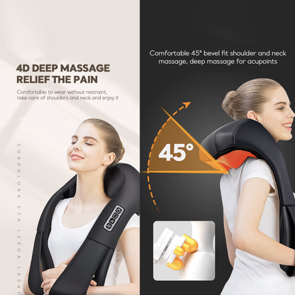 Shiatsu Electric Shoulder and Neck Massager, Relieve Muscle Pain, Perfect Christmas Gift