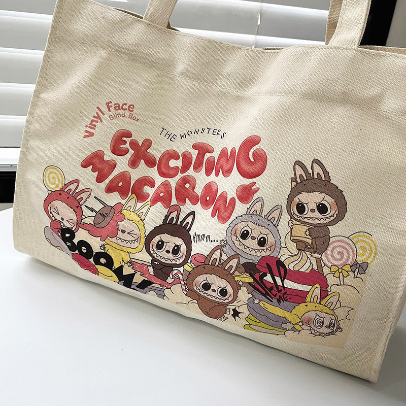 The Monster Exciting Macaron Canvas Tote Bag - Gift for You