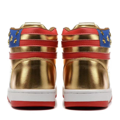 Snearkers The Never Surrender Gold Shoes