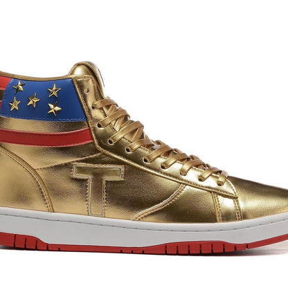 Snearkers The Never Surrender Gold Shoes