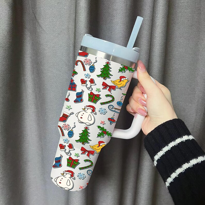 Christmas Tumbler 40oz, Christmas Cute Snowman 40oz Cup