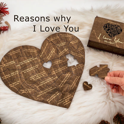 Personalized Wooden Puzzle Reasons Why I Love You