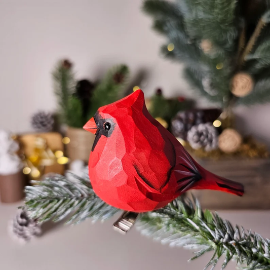 Enchanting Handcrafted Clip-On Bird Ornaments for Christmas Trees