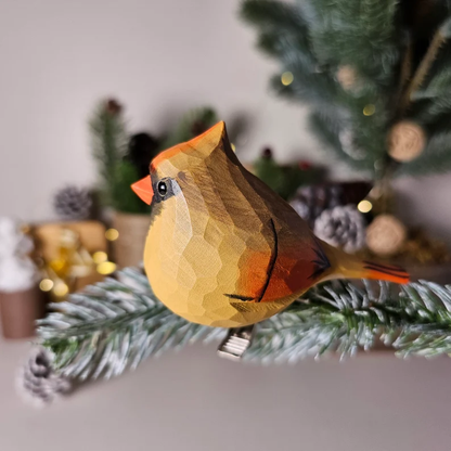 Enchanting Handcrafted Clip-On Bird Ornaments for Christmas Trees