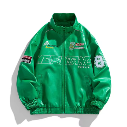 Vintage Leather Racing "Mepintang" Jacket - Christmas Gift for You