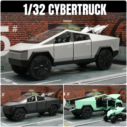 1/32 Tesla Cybertruck Diecast Metal Off Road Toy - Perfect Christmas Gift